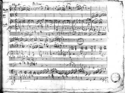 Ms.222 fol.6 Trio, in E flat major 